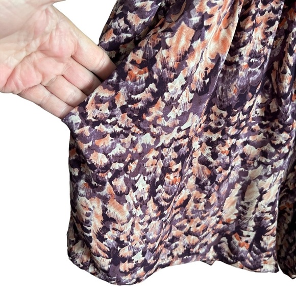 🌺MOD Halter Palazzo Romper in Peacock Colors Purple/Peach Size Large🌺 - Picture 7 of 9